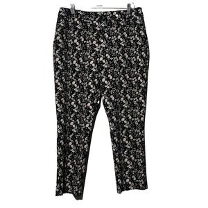 Cynthia Rowley Women's Flat Front‎ Multicolor With Pockets Floral Pants Size 12